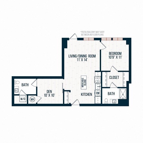 Capitol Rose Luxury Apartments in Washington, DC A6 B Floor Plan